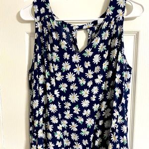 Navy floral top